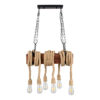 LEDTM® VIKING 00606 Vintage Κρεμαστό Φωτιστικό Οροφής με Ντουί 6 x E27 AC 220-240V IP20 - Καφέ & Μπεζ - Μ53 x Π11 x Υ220cm - Image 8