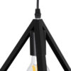 LEDTM® TRIANGLE 00608 Μοντέρνο Κρεμαστό Φωτιστικό Οροφής με Ντουί 5 x E27 AC 220-240V IP20 - Μαύρο - Μ170 x Π22 x Y130cm - Image 6