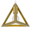 LEDTM® TRIANGLE 00610 Μοντέρνο Κρεμαστό Φωτιστικό Οροφής με Ντουί 5 x E27 AC 220-240V IP20 - Χρυσό - Μ170 x Π22 x Y130cm - Image 7