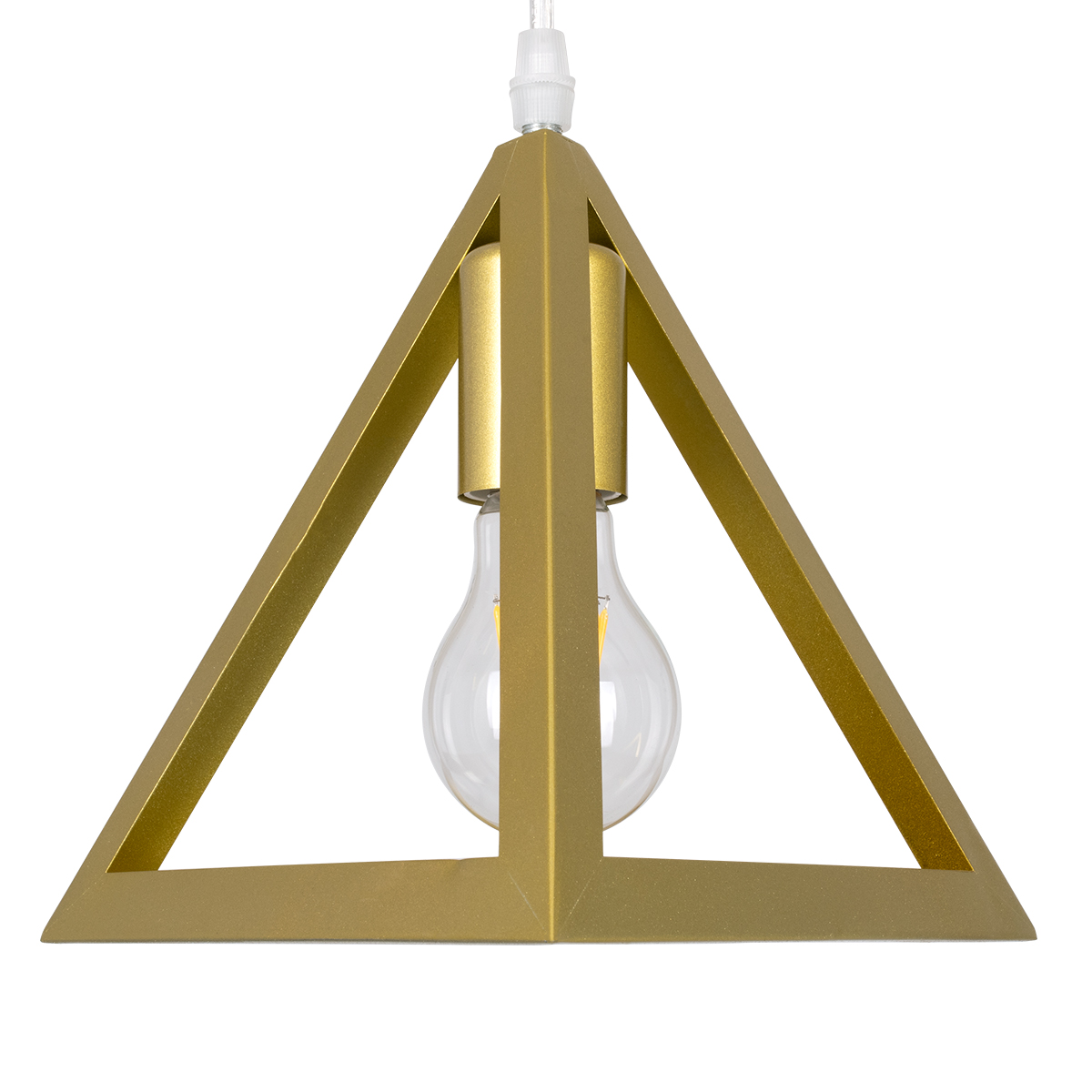 LEDTM® TRIANGLE 00610 Μοντέρνο Κρεμαστό Φωτιστικό Οροφής με Ντουί 5 x E27 AC 220-240V IP20 - Χρυσό - Μ170 x Π22 x Y130cm - Image 8
