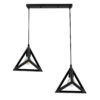 LEDTM® TRIANGLE 00611 Μοντέρνο Κρεμαστό Φωτιστικό Οροφής με Ντουί 2 x E27 AC 220-240V IP20 - Μαύρο - Μ60 x Π22 x Y130cm - Image 5