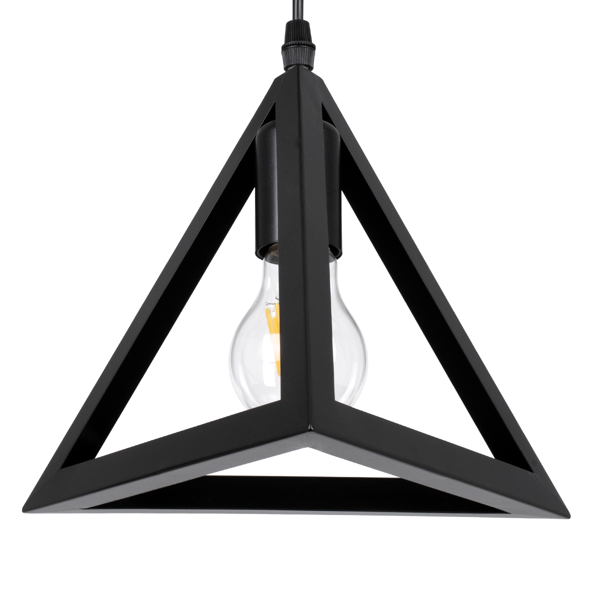 LEDTM® TRIANGLE 00611 Μοντέρνο Κρεμαστό Φωτιστικό Οροφής με Ντουί 2 x E27 AC 220-240V IP20 - Μαύρο - Μ60 x Π22 x Y130cm - Image 7