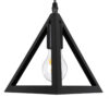LEDTM® TRIANGLE 00611 Μοντέρνο Κρεμαστό Φωτιστικό Οροφής με Ντουί 2 x E27 AC 220-240V IP20 - Μαύρο - Μ60 x Π22 x Y130cm - Image 8