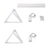 LEDTM® TRIANGLE 00612 Μοντέρνο Κρεμαστό Φωτιστικό Οροφής με Ντουί 2 x E27 AC 220-240V IP20 - Λευκό - Μ60 x Π22 x Y130cm - Image 11