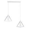 LEDTM® TRIANGLE 00612 Μοντέρνο Κρεμαστό Φωτιστικό Οροφής με Ντουί 2 x E27 AC 220-240V IP20 - Λευκό - Μ60 x Π22 x Y130cm - Image 3