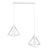 LEDTM® TRIANGLE 00612 Μοντέρνο Κρεμαστό Φωτιστικό Οροφής με Ντουί 2 x E27 AC 220-240V IP20 - Λευκό - Μ60 x Π22 x Y130cm - Image 4