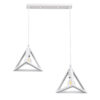 LEDTM® TRIANGLE 00612 Μοντέρνο Κρεμαστό Φωτιστικό Οροφής με Ντουί 2 x E27 AC 220-240V IP20 - Λευκό - Μ60 x Π22 x Y130cm - Image 5