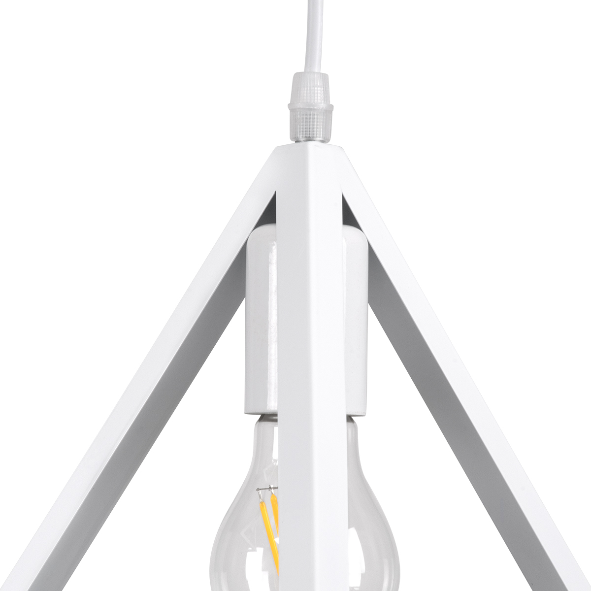 LEDTM® TRIANGLE 00612 Μοντέρνο Κρεμαστό Φωτιστικό Οροφής με Ντουί 2 x E27 AC 220-240V IP20 - Λευκό - Μ60 x Π22 x Y130cm - Image 6
