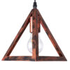 LEDTM® TRIANGLE 00613 Μοντέρνο Κρεμαστό Φωτιστικό Οροφής με Ντουί 2 x E27 AC 220-240V IP20 - Χάλκινο - Μ60 x Π22 x Y130cm - Image 8