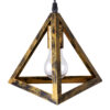 LEDTM® TRIANGLE 00614 Μοντέρνο Κρεμαστό Φωτιστικό Οροφής με Ντουί 2 x E27 AC 220-240V IP20 - Μπρούτζινο - Μ60 x Π22 x Y130cm - Image 9