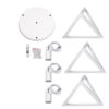LEDTM® TRIANGLE 00617 Μοντέρνο Κρεμαστό Φωτιστικό Οροφής με Ντουί 3 x E27 AC 220-240V IP20 - Λευκό - Μ49 x Π49 x Y130cm - Image 11