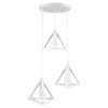 LEDTM® TRIANGLE 00617 Μοντέρνο Κρεμαστό Φωτιστικό Οροφής με Ντουί 3 x E27 AC 220-240V IP20 - Λευκό - Μ49 x Π49 x Y130cm - Image 4