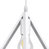 LEDTM® TRIANGLE 00617 Μοντέρνο Κρεμαστό Φωτιστικό Οροφής με Ντουί 3 x E27 AC 220-240V IP20 - Λευκό - Μ49 x Π49 x Y130cm - Image 6