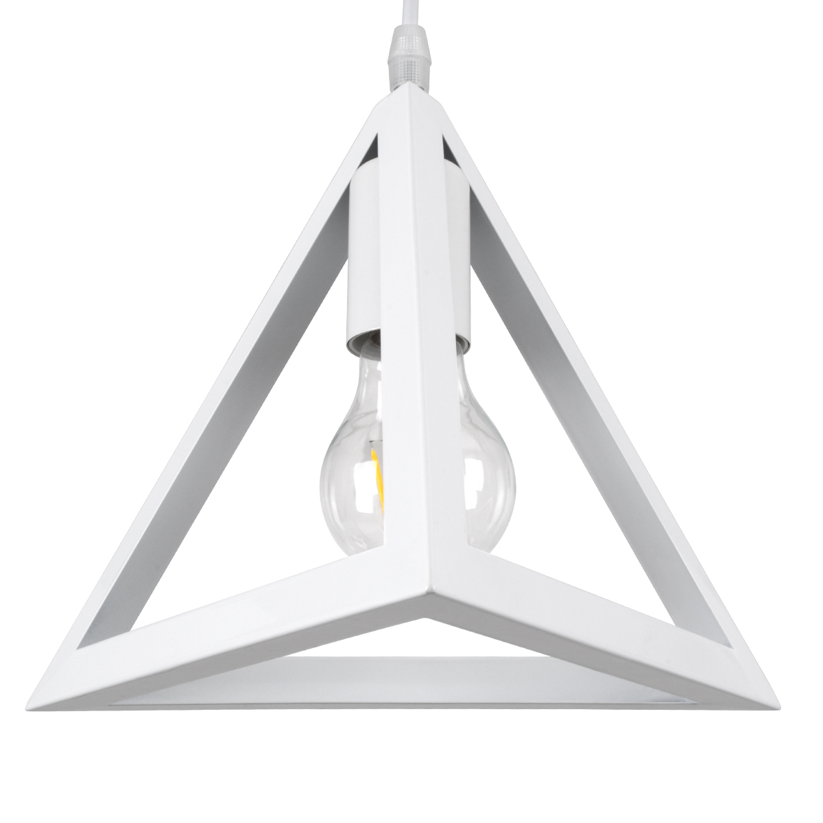 LEDTM® TRIANGLE 00617 Μοντέρνο Κρεμαστό Φωτιστικό Οροφής με Ντουί 3 x E27 AC 220-240V IP20 - Λευκό - Μ49 x Π49 x Y130cm - Image 7