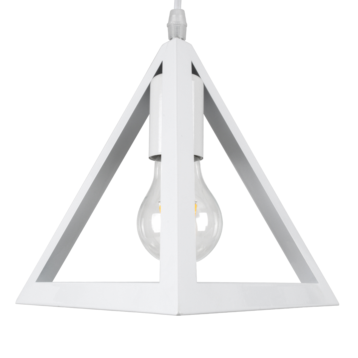 LEDTM® TRIANGLE 00617 Μοντέρνο Κρεμαστό Φωτιστικό Οροφής με Ντουί 3 x E27 AC 220-240V IP20 - Λευκό - Μ49 x Π49 x Y130cm - Image 8