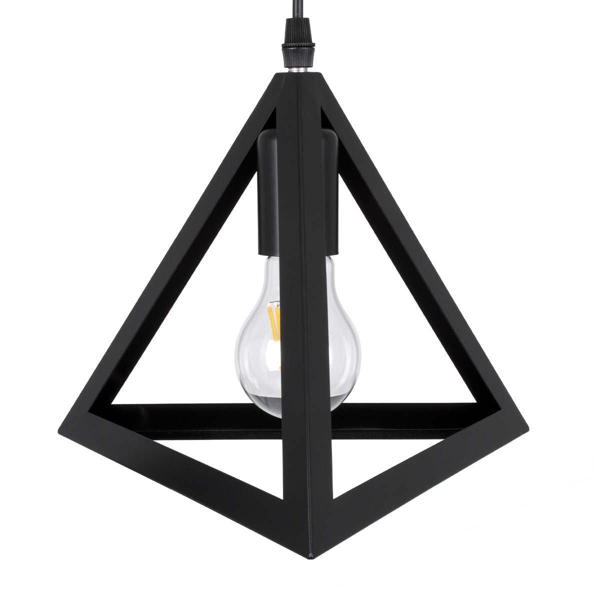 LEDTM® TRIANGLE 00621 Μοντέρνο Κρεμαστό Φωτιστικό Οροφής με Ντουί 3 x E27 AC 220-240V IP20 - Μαύρο - Μ70 x Π22 x Y130cm - Image 9