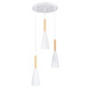 LEDTM® DILLON 00627 Μοντέρνο Κρεμαστό Φωτιστικό Οροφής με Ντουί 3 x E27 AC 220-240V IP20 - Λευκό & Μπεζ - Μ26 x Π26 x Υ130cm - Image 3