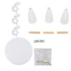 LEDTM® DILLON 00627 Μοντέρνο Κρεμαστό Φωτιστικό Οροφής με Ντουί 3 x E27 AC 220-240V IP20 - Λευκό & Μπεζ - Μ26 x Π26 x Υ130cm - Image 9