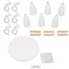 LEDTM® DILLON 00629 Μοντέρνο Κρεμαστό Φωτιστικό Οροφής με Ντουί 6 x E27 AC 220-240V IP20 - Λευκό & Μπεζ - Μ52 x Π52 x Y130cm - Image 9