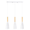 LEDTM® DILLON 00631 Μοντέρνο Κρεμαστό Φωτιστικό Οροφής με Ντουί 3 x E27 AC 220-240V IP20 - Λευκό & Μπεζ - Μ54 x Π14 x Υ130cm - Image 4