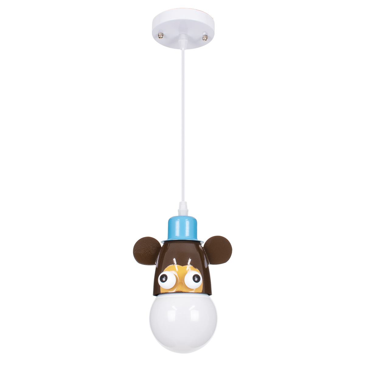 LEDTM® MONKEY 00640 Παιδικό Κρεμαστό Φωτιστικό Οροφής με Ντουί 1 x E27 AC 220-240V IP20 - Πολύχρωμο - Μ14.5 x Π10.5 x Υ13.5cm - Image 4