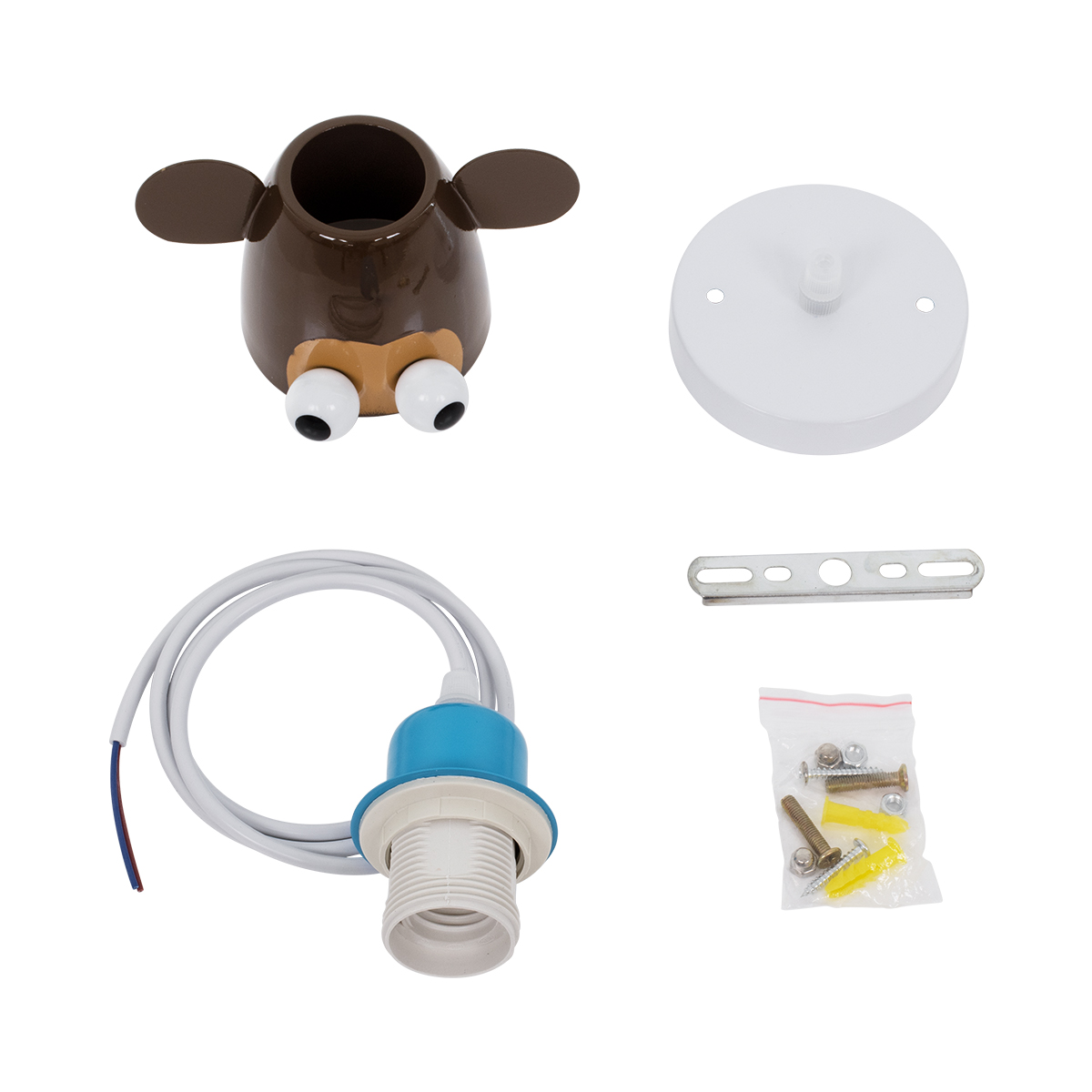 LEDTM® MONKEY 00640 Παιδικό Κρεμαστό Φωτιστικό Οροφής με Ντουί 1 x E27 AC 220-240V IP20 - Πολύχρωμο - Μ14.5 x Π10.5 x Υ13.5cm - Image 8