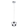 LEDTM® FOOTBALL 00643 Παιδικό Κρεμαστό Φωτιστικό Οροφής με Ντουί 1 x E27 AC 220-240V IP20 - Λευκό & Μαύρο - Μ15 x Π15 x Y18cm - Image 4