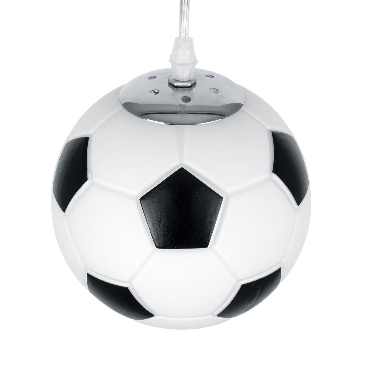 LEDTM® FOOTBALL 00643 Παιδικό Κρεμαστό Φωτιστικό Οροφής με Ντουί 1 x E27 AC 220-240V IP20 - Λευκό & Μαύρο - Μ15 x Π15 x Y18cm - Image 7