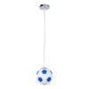 LEDTM® FOOTBALL 00644 Παιδικό Κρεμαστό Φωτιστικό Οροφής με Ντουί 1 x E27 AC 220-240V IP20 - Λευκό & Μπλε - Μ15 x Π15 x Y18cm - Image 4
