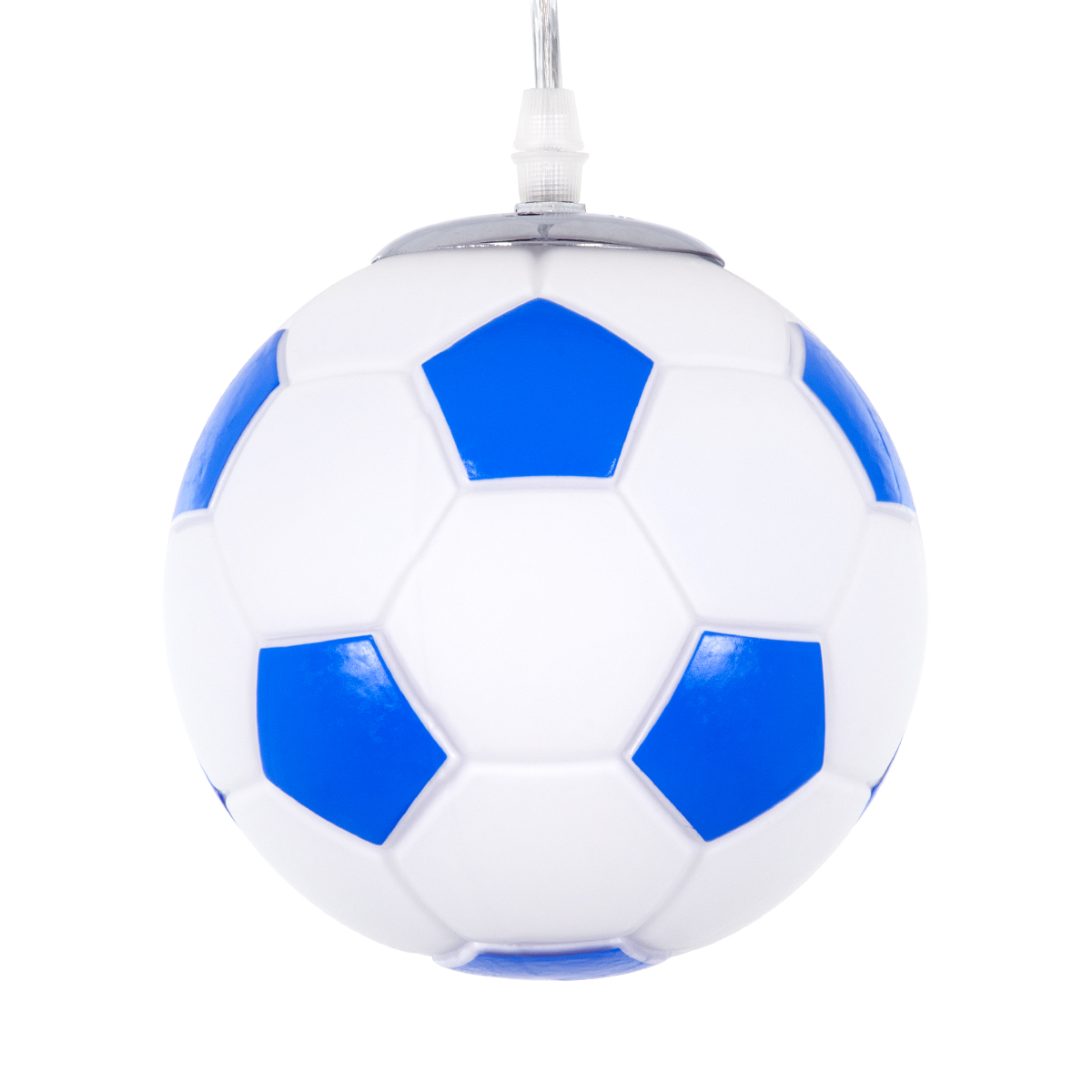 LEDTM® FOOTBALL 00644 Παιδικό Κρεμαστό Φωτιστικό Οροφής με Ντουί 1 x E27 AC 220-240V IP20 - Λευκό & Μπλε - Μ15 x Π15 x Y18cm - Image 5