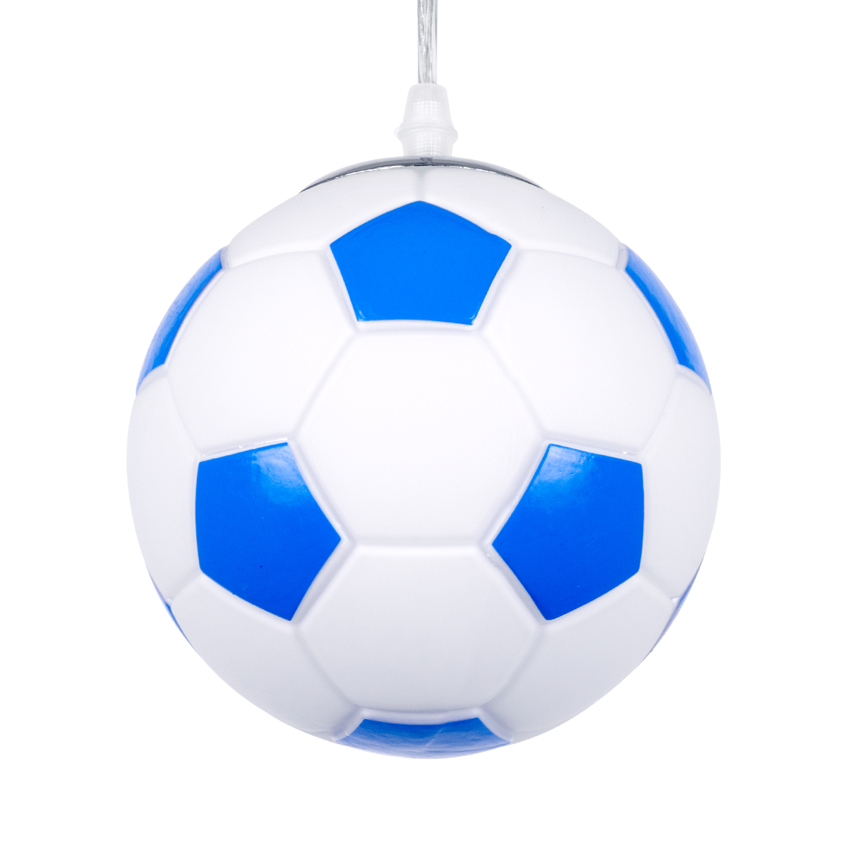 LEDTM® FOOTBALL 00644 Παιδικό Κρεμαστό Φωτιστικό Οροφής με Ντουί 1 x E27 AC 220-240V IP20 - Λευκό & Μπλε - Μ15 x Π15 x Y18cm - Image 6