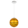 LEDTM® SPALDING NBA 00645 Παιδικό Κρεμαστό Φωτιστικό Οροφής με Ντουί 1 x E27 AC 220-240V IP20 - Πορτοκαλί & Μαύρο - Μ18 x Π18 x Υ18cm - Image 4