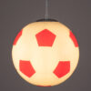 LEDTM® FOOTBALL 00646 Παιδικό Κρεμαστό Φωτιστικό Οροφής με Ντουί 1 x E27 AC 220-240V IP20 - Λευκό & Κόκκινο - Μ25 x Π25 x Υ25cm - Image 3