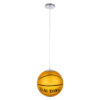 LEDTM® SPALDING NBA 00649 Παιδικό Κρεμαστό Φωτιστικό Οροφής με Ντουί 1 x E27 AC 220-240V IP20 - Πορτοκαλί & Μαύρο - Μ25 x Π25 x Υ25cm - Image 4