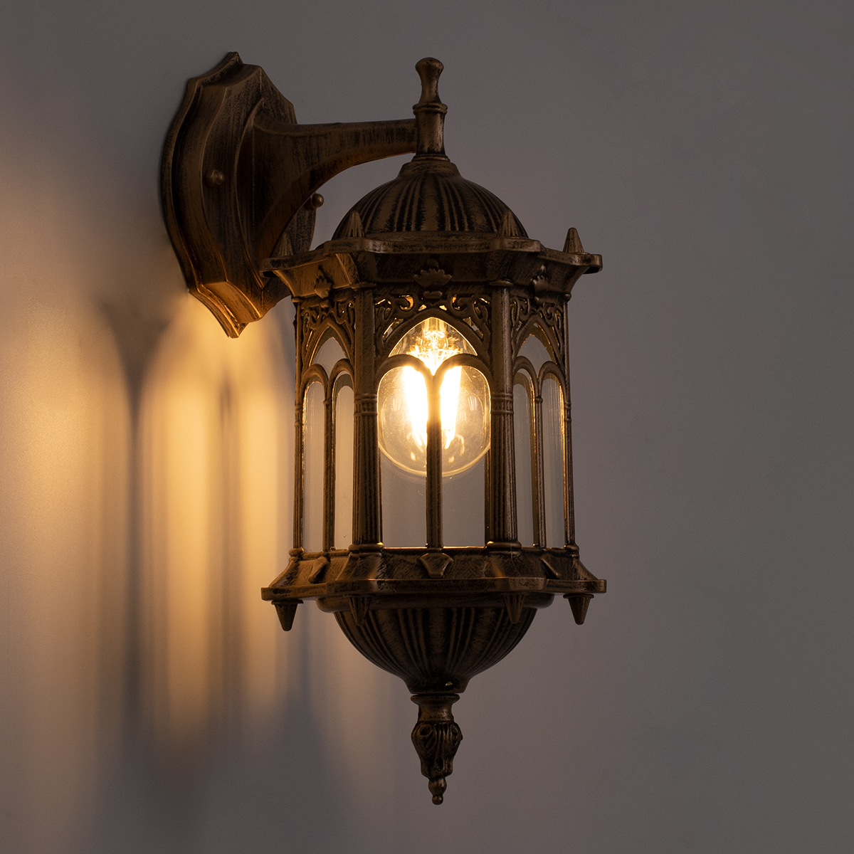 LEDTM® DARCY 00658 Vintage Φωτιστικό Τοίχου - Απλίκα με Ντουί 1 x E27 AC 220-240V IP20 - Μπρούτζινο Εφέ Σκουριάς - Μ15.5 x Π15.5 x Υ34.5cm - Image 3