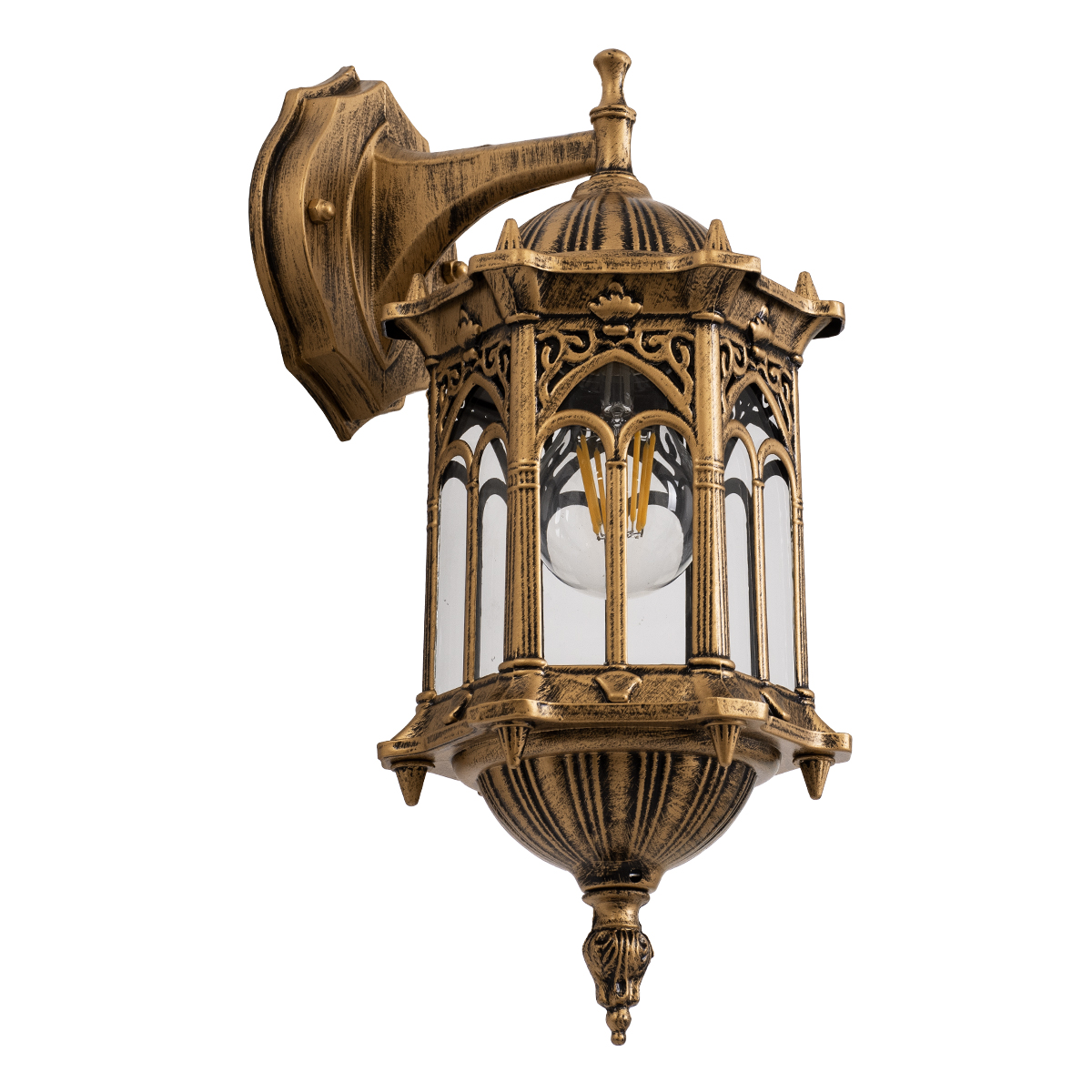 LEDTM® DARCY 00658 Vintage Φωτιστικό Τοίχου - Απλίκα με Ντουί 1 x E27 AC 220-240V IP20 - Μπρούτζινο Εφέ Σκουριάς - Μ15.5 x Π15.5 x Υ34.5cm - Image 5
