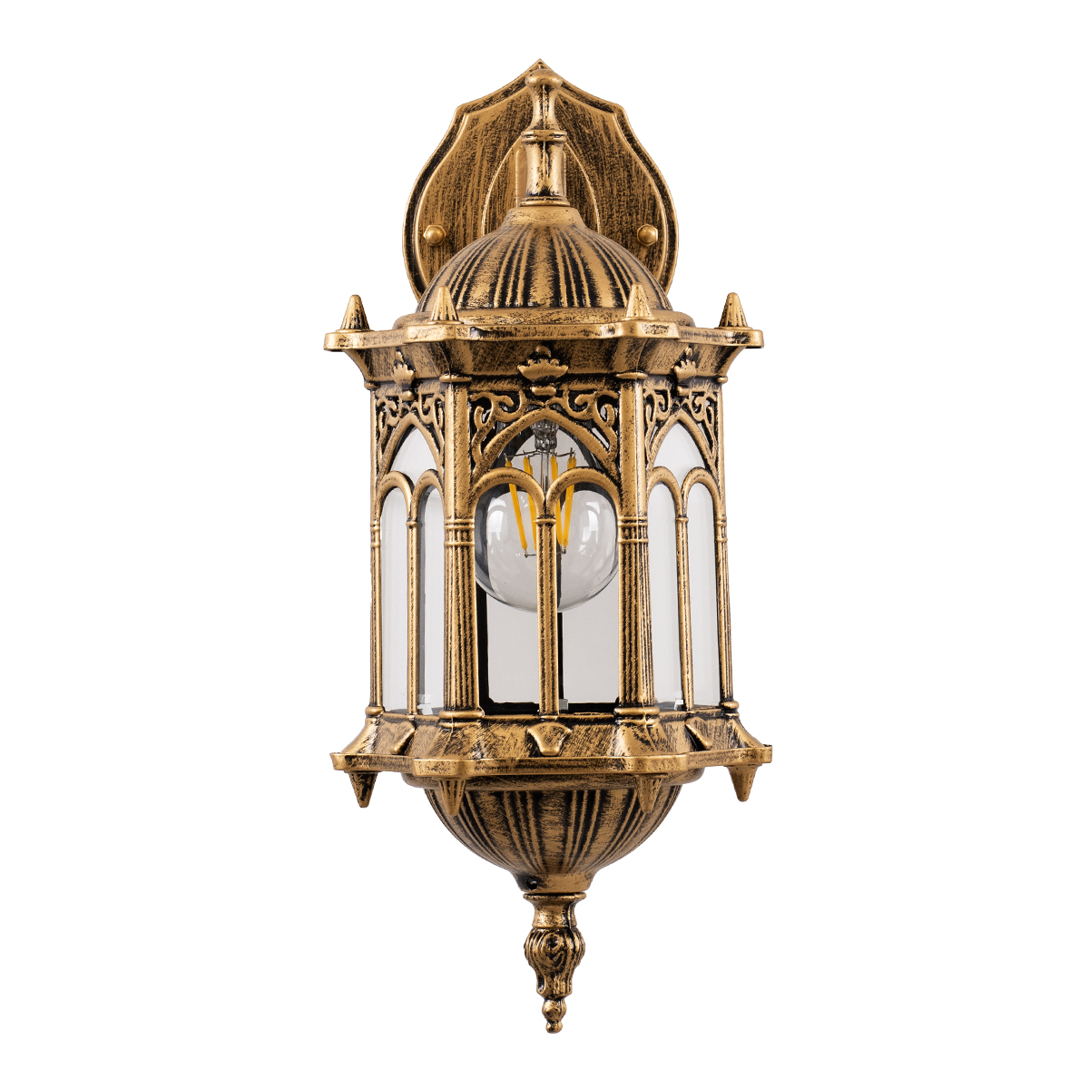 LEDTM® DARCY 00658 Vintage Φωτιστικό Τοίχου - Απλίκα με Ντουί 1 x E27 AC 220-240V IP20 - Μπρούτζινο Εφέ Σκουριάς - Μ15.5 x Π15.5 x Υ34.5cm - Image 7