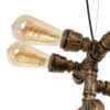 LEDTM® SWIFTWALKER 00660 Vintage Κρεμαστό Φωτιστικό Οροφής με Ντουί 3 x E27 AC 220-240V IP20 - Χάλκινο & Κόκκινο - Μ85 x Π29.5 x Υ55cm - Image 14