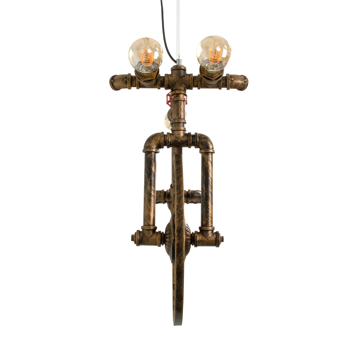 LEDTM® SWIFTWALKER 00660 Vintage Κρεμαστό Φωτιστικό Οροφής με Ντουί 3 x E27 AC 220-240V IP20 - Χάλκινο & Κόκκινο - Μ85 x Π29.5 x Υ55cm - Image 10