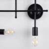 LEDTM® PIPING 00664 Vintage Φωτιστικό Τοίχου - Απλίκα με Ντουί 6 x E27 AC 220-240V IP20 - Μαύρο - Μ66 x Π9.5 x Υ49cm - Image 6
