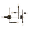 LEDTM® PIPING 00666 Vintage Φωτιστικό Τοίχου - Απλίκα με Ντουί 6 x E27 AC 220-240V IP20 - Μπρούτζινο - Μ66 x Π9.5 x Υ49cm - Image 4