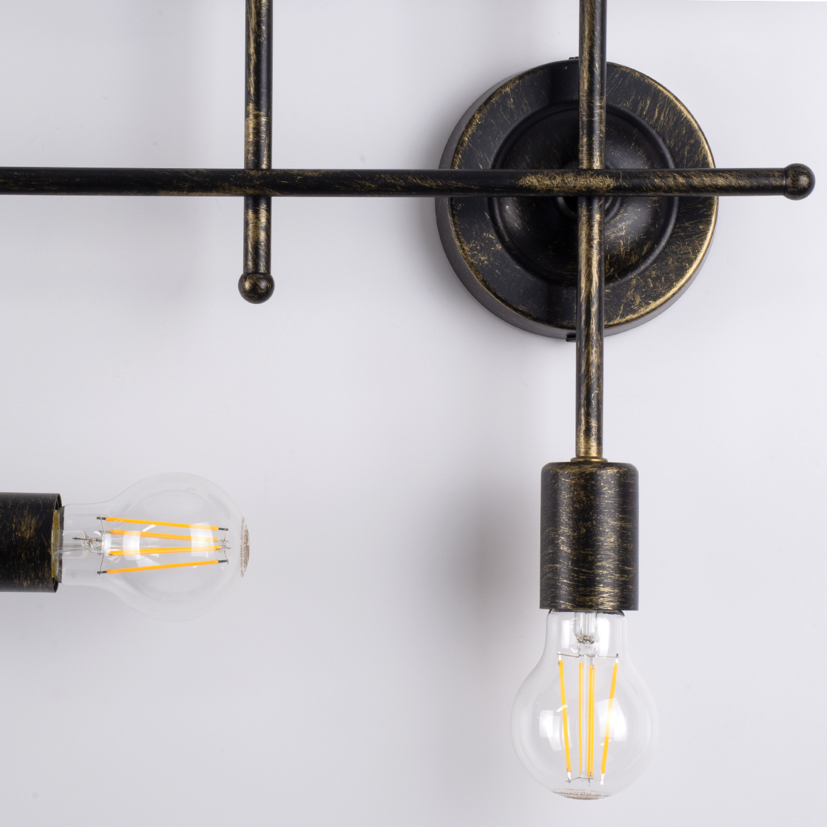 LEDTM® PIPING 00666-1 Vintage Φωτιστικό Οροφής με Ντουί 6 x E27 AC 220-240V IP20 - Μπρούτζινο - Μ66 x Π9.5 x Υ49cm - Image 6