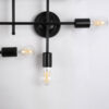 LEDTM® PIPING 00667-1 Vintage Φωτιστικό Οροφής με Ντουί 12 x E27 AC 220-240V IP20 - Μαύρο - Μ78.5 x Π9.5 x Υ64cm - Image 6