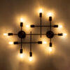 LEDTM® PIPING 00668 Vintage Φωτιστικό Τοίχου - Απλίκα με Ντουί 12 x E27 AC 220-240V IP20 - Χάλκινο - Μ78.5 x Π9.5 x Υ64cm - Image 3