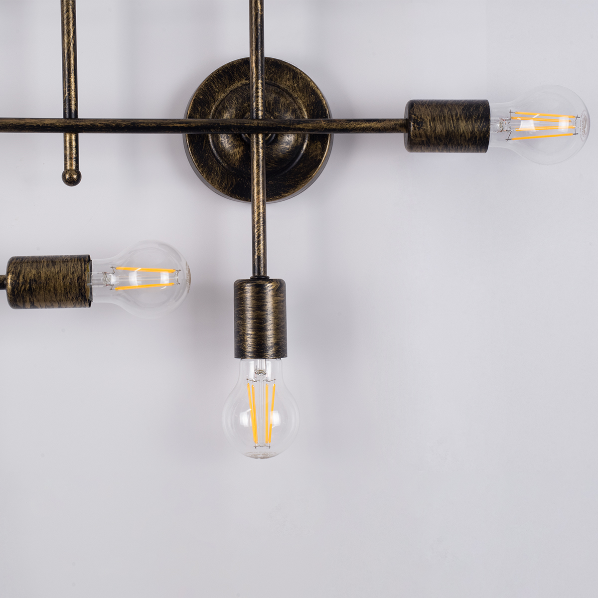 LEDTM® PIPING 00669-1 Vintage Φωτιστικό Οροφής με Ντουί 12 x E27 AC 220-240V IP20 - Μπρούτζινο - Μ78.5 x Π9.5 x Υ64cm - Image 6