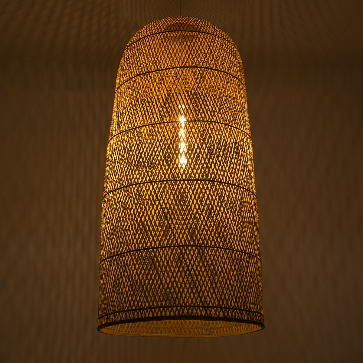 LEDTM® CALERO 00670 Boho Κρεμαστό Φωτιστικό Οροφής με Ντουί 1 x E27 AC 220-240V IP20 - Μπεζ - Μ60 x Π60 x Y120cm - Image 3