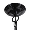 LEDTM® DARCY 00672 Vintage Κρεμαστό Φωτιστικό Οροφής με Ντουί 1 x E27 AC 220-240V IP20 - Μαύρο & Διάφανο - Μ35 x Π35 x Υ61cm - Image 11