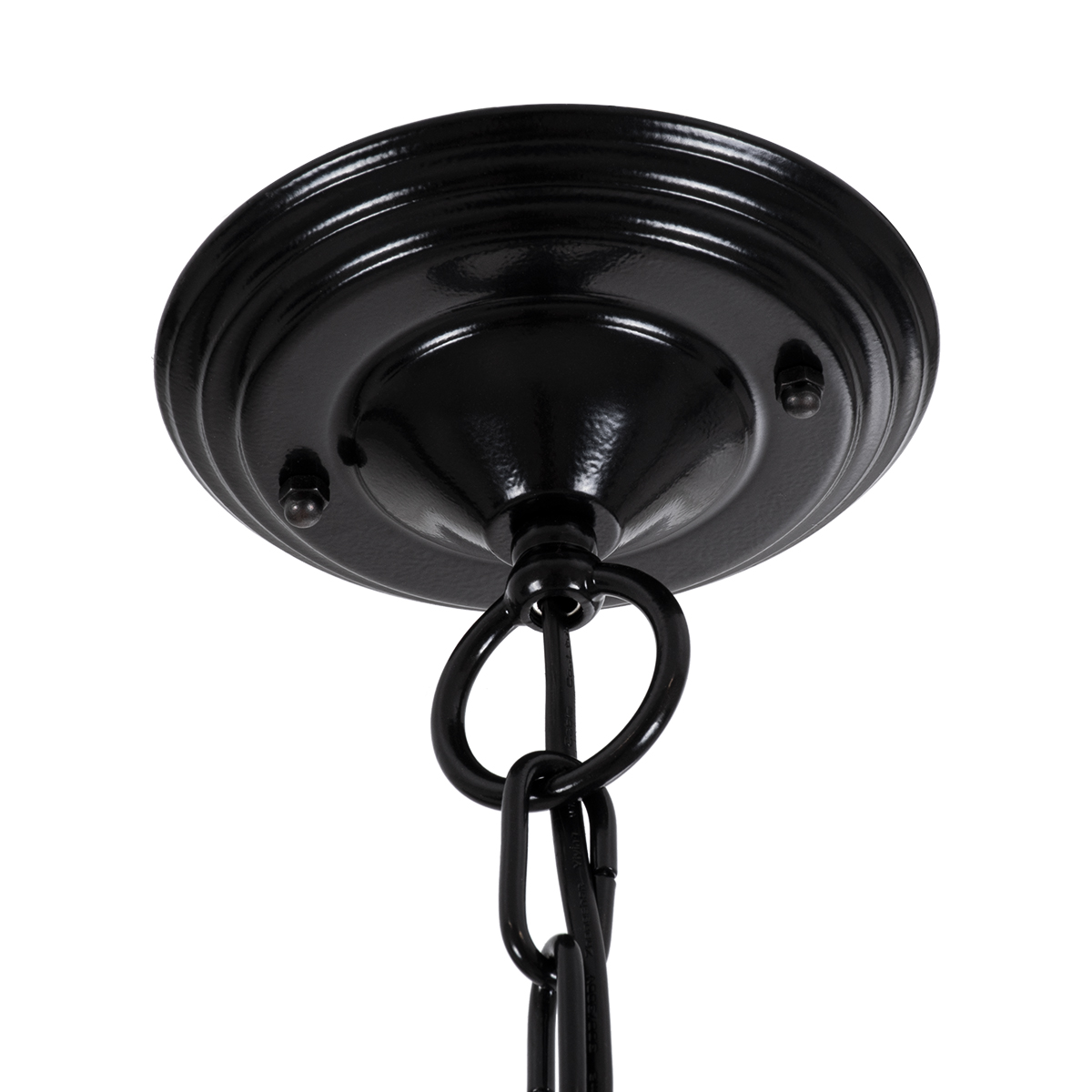 LEDTM® DARCY 00672 Vintage Κρεμαστό Φωτιστικό Οροφής με Ντουί 1 x E27 AC 220-240V IP20 - Μαύρο & Διάφανο - Μ35 x Π35 x Υ61cm - Image 11