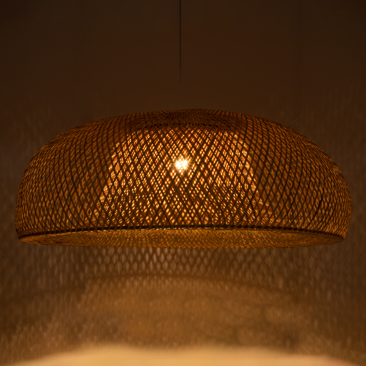 LEDTM® SAN TROPEZ 00673 Boho Κρεμαστό Φωτιστικό Οροφής με Ντουί 1 x E27 AC 220-240V IP20 - Μπεζ - Μ100 x Π100 x Y35cm - Image 3