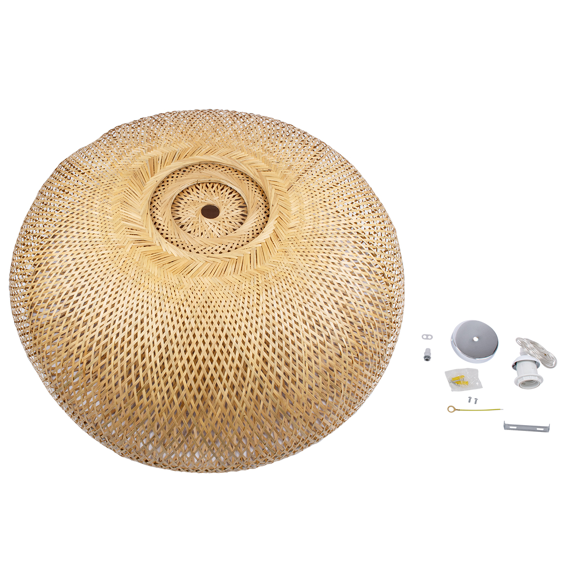 LEDTM® SAN TROPEZ 00673 Boho Κρεμαστό Φωτιστικό Οροφής με Ντουί 1 x E27 AC 220-240V IP20 - Μπεζ - Μ100 x Π100 x Y35cm - Image 9